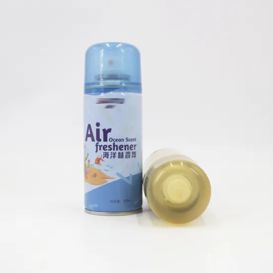 Metal aerosol spray can for room air freshener