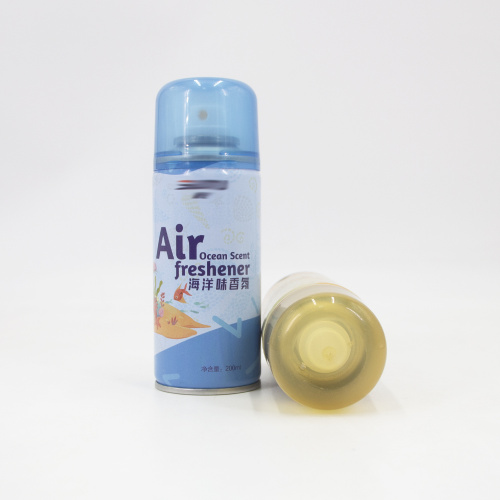 Metal aerosol spray can for room air freshener