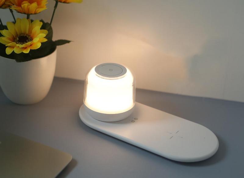 wireless charger , RGB atmosphere desk lamp with wireless charger