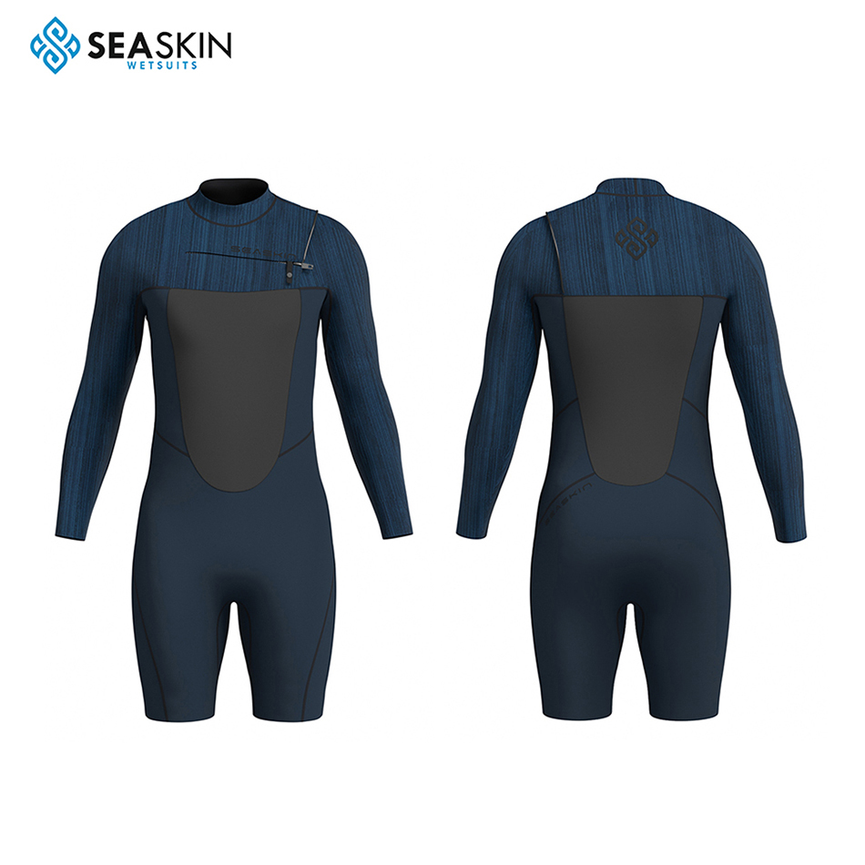 Seaskin Navy Color Neoprene Lengan Panjang Springsuit Wetsuit