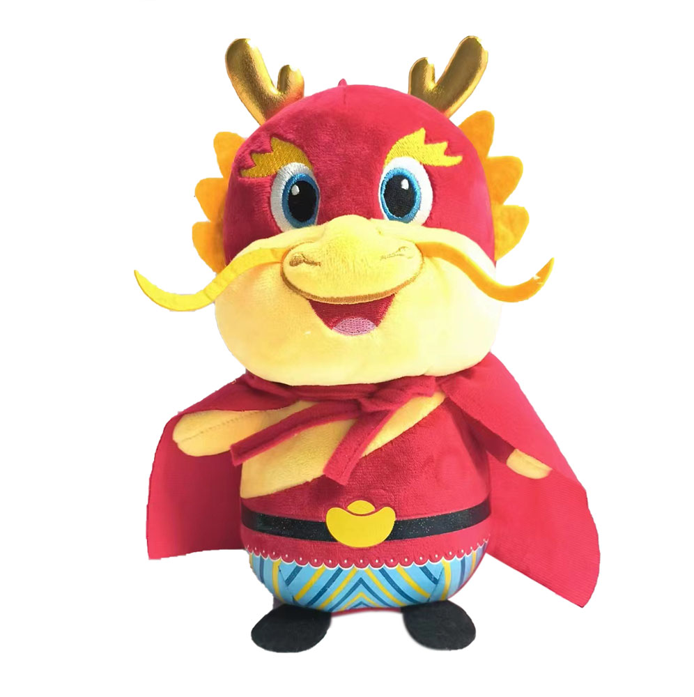 Red Year of the Dragon mascot plush toy