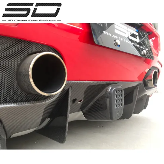 N Style Dry Carbon Fiber Rear Diffuser for Ferrari 488 GTB