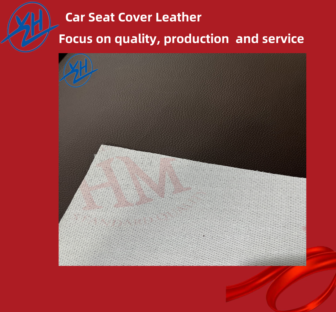 Cuero de tapa del asiento del automóvil de PVC de 0.7 mm