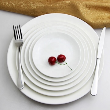 Custom Logo Printed Porcelain Flat Steak Plates - Factory Wholesale