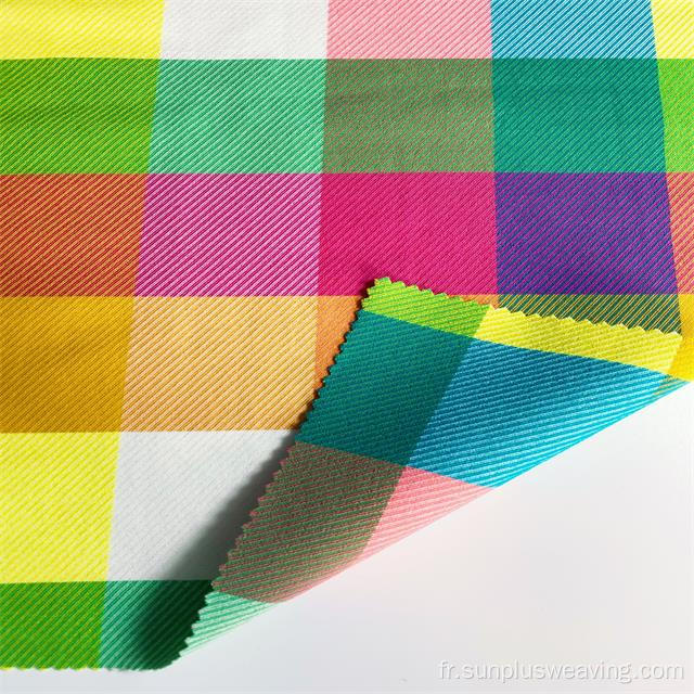 Jacquard tissé teint en fil 100 % polyester