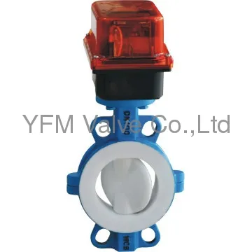 Precision small electric PTFE lined Butterfly Valves