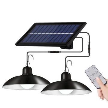 Solar żyrandol: retro jeden pasek dwie głowy zdalne sterowanie światłem wewnętrznym