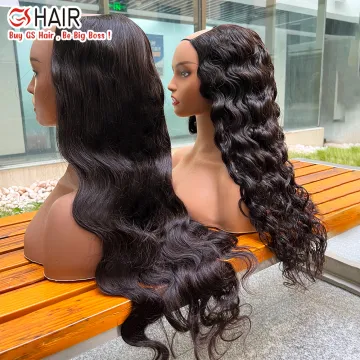 GS Thick 180% Density U-Part Human Hair Wigs for Black Women