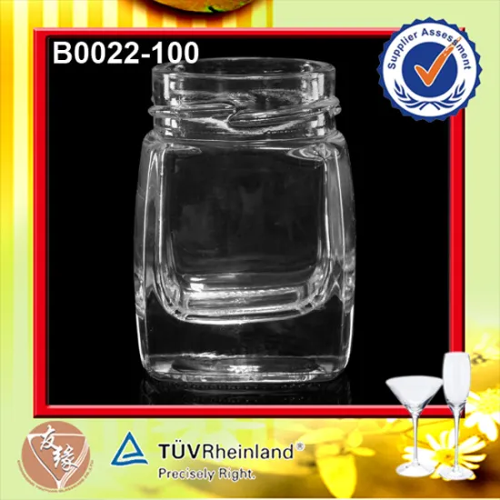 High Quality Square 10CL Screw Top Glass Ketchup Bottle