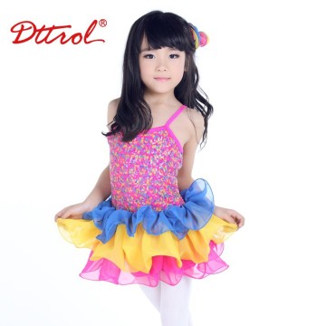 D008005 Princess rainbow multi-layered sequined costume kids girls' dresses skirts