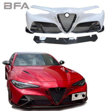 Alfa Giulia Modified Gatam Front Bumper Body Kit met kentekenplaatbasis