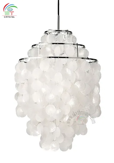 modern shell chandelier