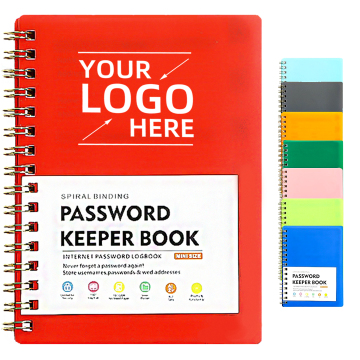 Custom Logo Printing A6 Hardcover Spiral Notebook - 112 Pages Promotional Planner for School