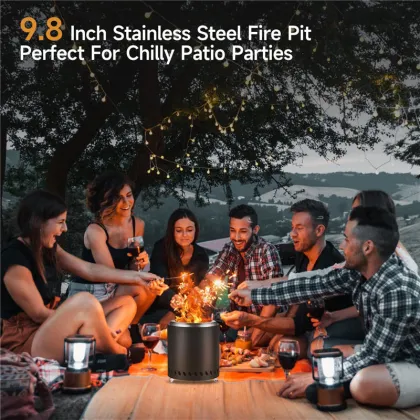 Ur-health Camping Stove Outdoor Backpack Hiking Anti-smoke Windproof Stove Firewood Stove Tabletop Fire Pit