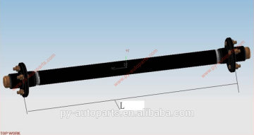 2000 lbs Round Tube Straight Trailer Axle