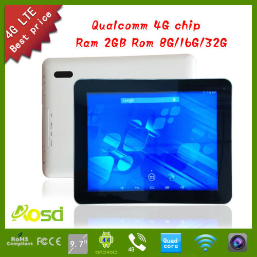 9.7'' 4g lte high speed quad core cortex a9 quad-core tablet pc