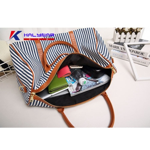 Classic Striped Women's Travel Bag Weekender Bag