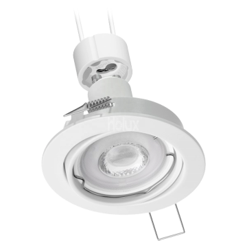 Indoor LED Spots: White/Black Aluminum Steel GU10/MR16 Bulbs for Ceiling Downlights