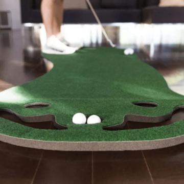 Estera de golf portátil para práctica divertida en interiores y exteriores
