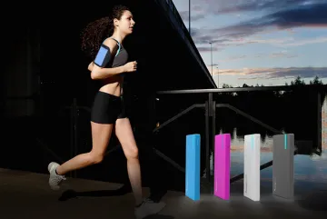 Best fashion logo printing power bank long time smart with ultra-slim charger