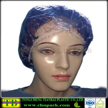 Custom Disposable PE Plastic Hair Spa Cap
