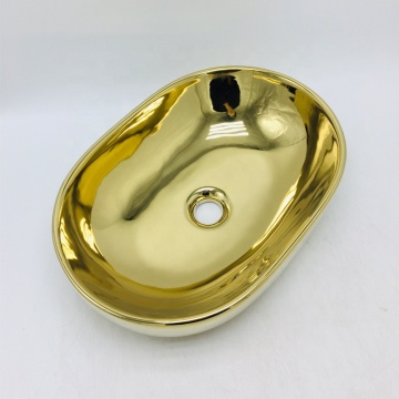 Lavabo Ceramic Art Royal Vessel Gold Basin