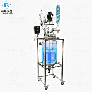 Lab Double Layer Glass Reactor with Factory Price
