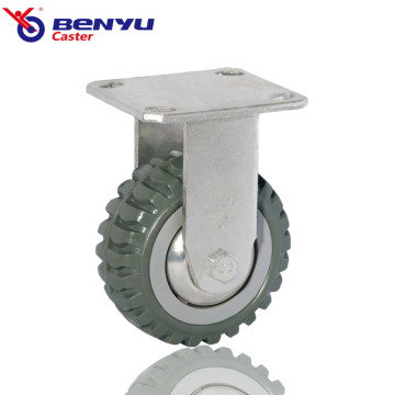 Rigid Trolley Caster Wheel with Tyre Veins 5/6/8Inch