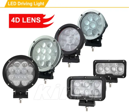 Round Shape Automobile Black 60w led tractor driving lamp