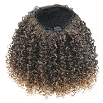 Afro Kinky Curly Ponytail Synthetic Hair For Women Wrap Around Drawstring Ponytail Clip In Hair Extension
