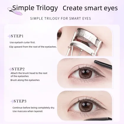 Long-Lasting Waterproof Mascara with Curled Brush and Smudge-Proof Formula
