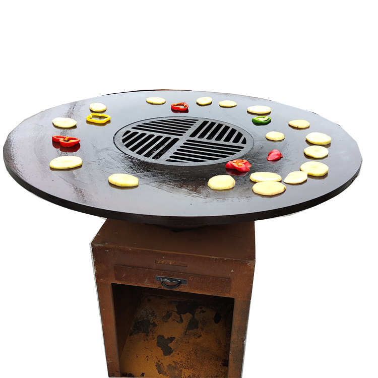 Commercial corten barbecue charcoal bbq grill