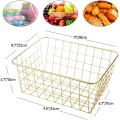 Gold Metal Wire Storage Basket