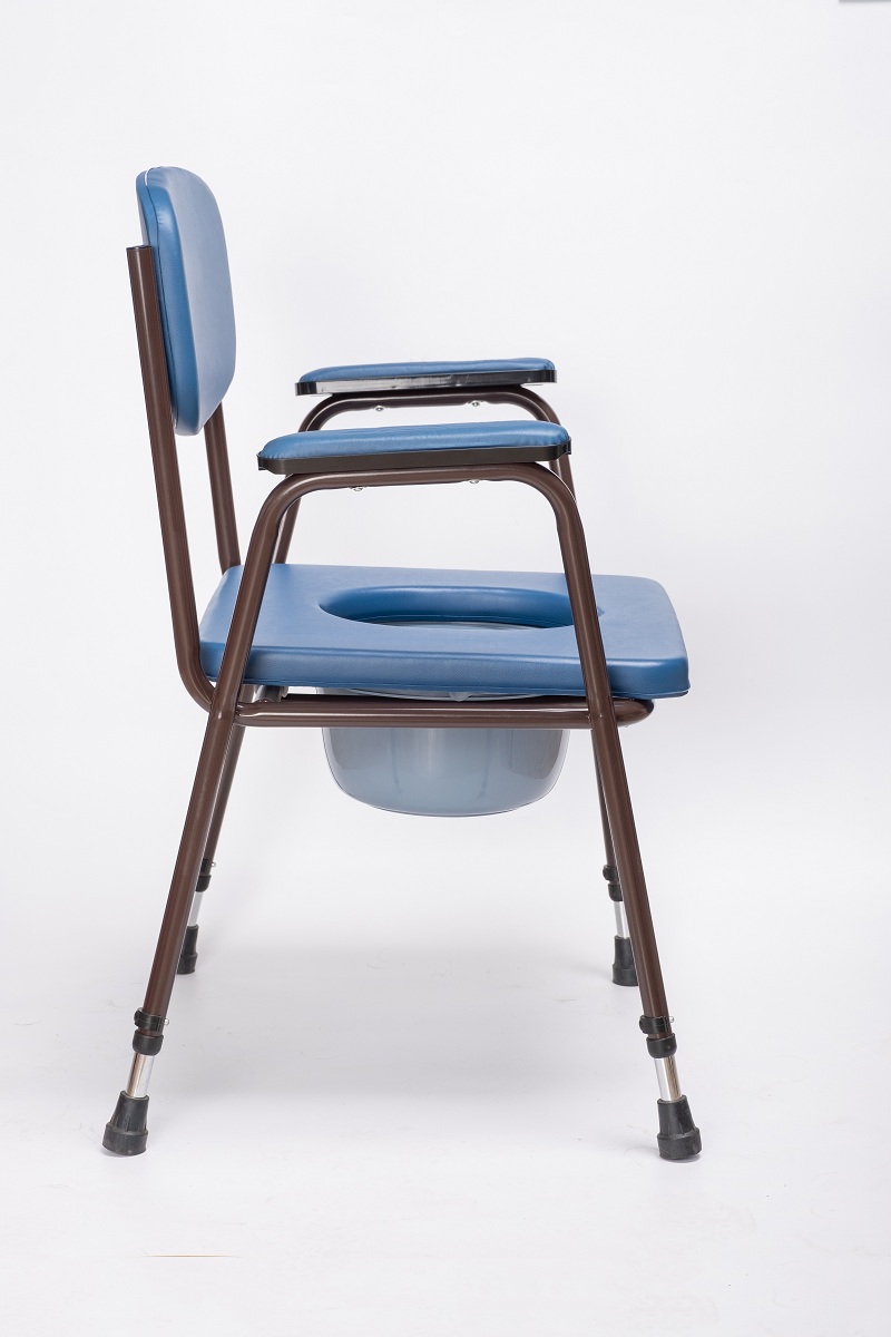 Éjjeli kommodai szék, orvosi összecsukható bili szék felnőtteknek, kommodai vödörrel és fröccsenésgárral