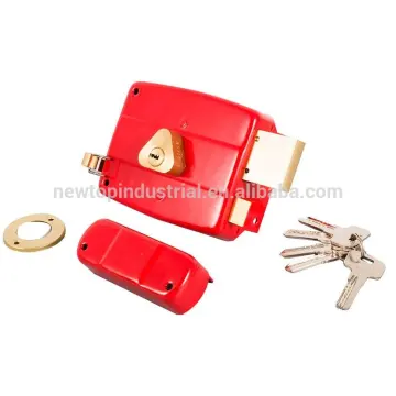 European Mortise Red Door Lock Safety Rim Lock