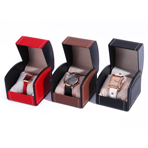 Solid Color Travel Wholesale PULeather Flip Watch Case