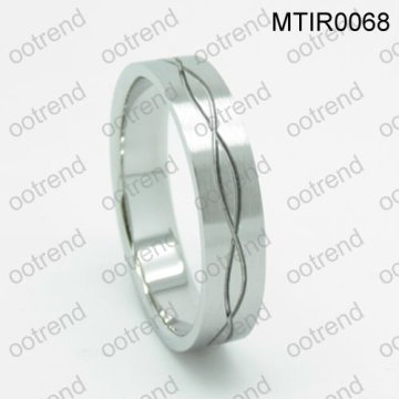 7mm Beveled Edge Comfort Fit Titanium Wedding Band ( Available Ring Sizes 7-12 1/2)