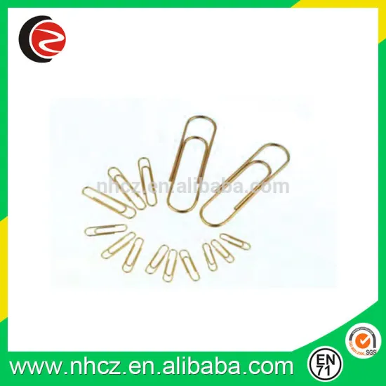 golden paper clip , plain shape
