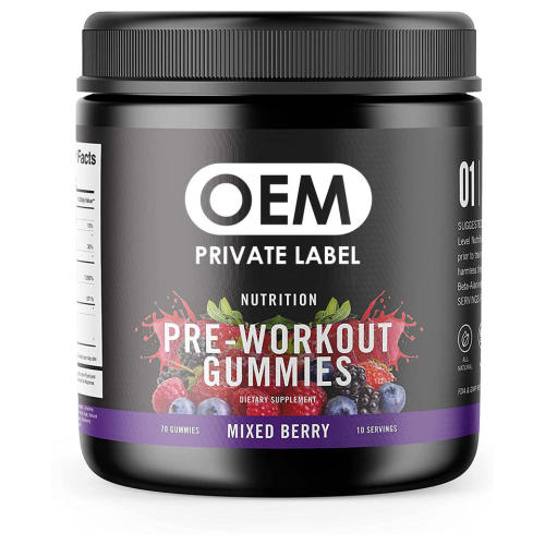 OEM / ODM avant l'entraînement Gummies mixtes Berry Vitamine B12