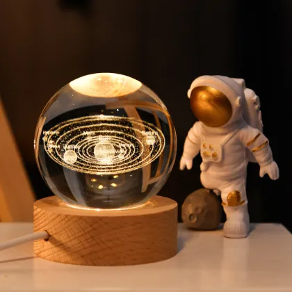 3D Art Crystal Ball Night Lamp
