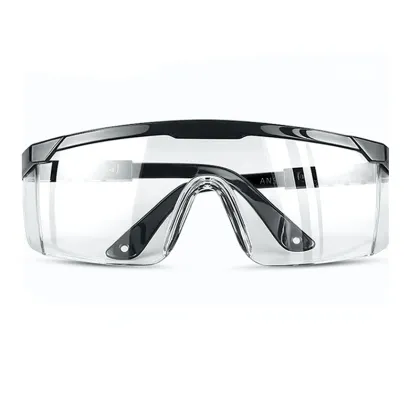 Blue Frame Adjustable Arms Z87 Safety Glasses - Windproof, Dustproof, Impact-proof, Splash-proof Lab Protection