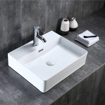 High End Modern Square Ceramic Art Basin for Bathroom