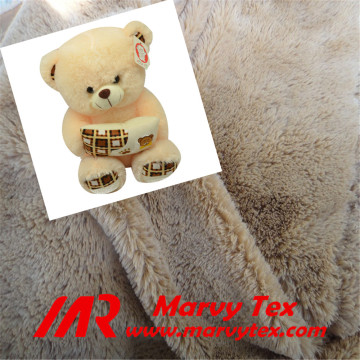 100% polyester long pile PV plush fabric for making soft toys
