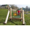 Wooden Balancing Net Bridge Playground Equipment