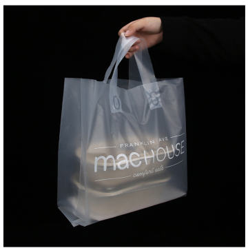 Plastique transparent transparent personnalisable Sacs à emporter avec logo pour restaurants