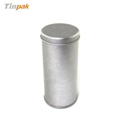 dongguan round silver tea tin packaging box /canister