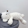 귀여운 게으른 흰색 테디 베어 봉제 장난감
