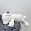Cute lazy white teddy bear plush toy