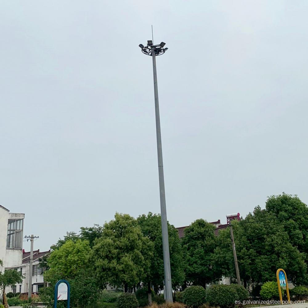 Poste de acero ligero galvanizado de 20 m de altura