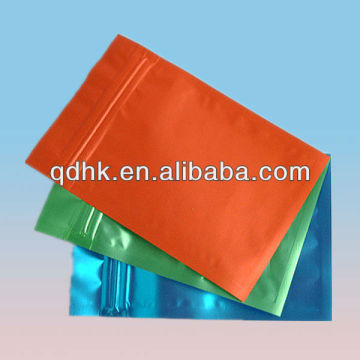 aluminum foil lamination 3-side seled bag with ziplock